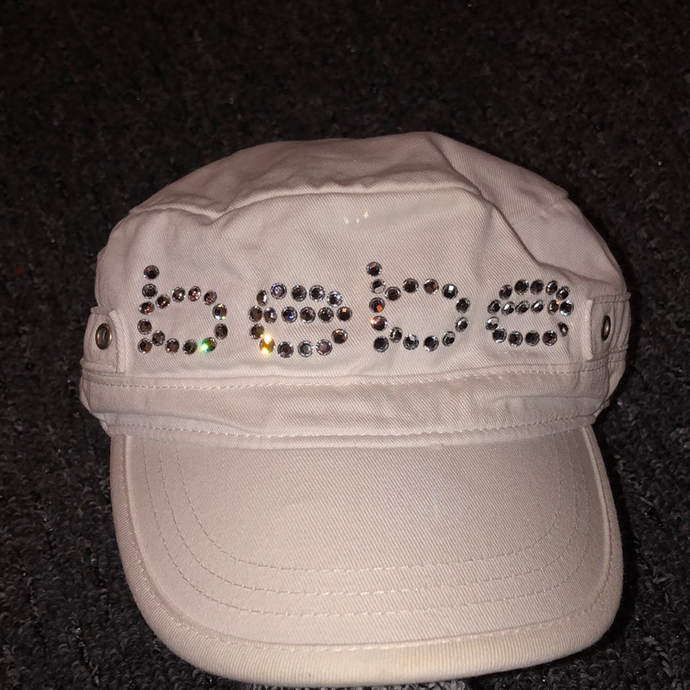 Bebe Rhinestone White Hat